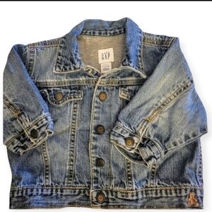 Infant 3-6 Months Baby Gap Icon Lined Denim‎ Jacket Jersey